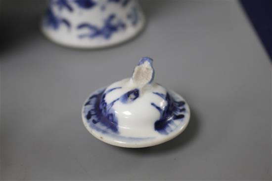 A Chinese blue and white vase and cover and a ginger jar